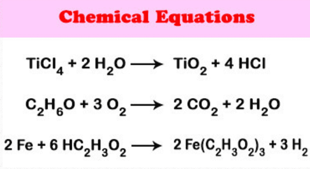 50 Examples Of Balanced Chemical Equations With Answers